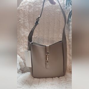 Madison West Taupe Shoulder Bag